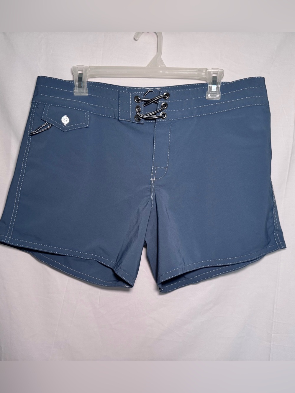 Birdwell Beach Britches Blue Board Shorts Women's 14 SurfNyl USA Made